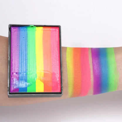50g Facial and Body Paint Palette,Non-Toxic Rainbow Water-Soluble Body Paint for Rainbow Festival,Cosplay,Party,Art,Stage Makeup