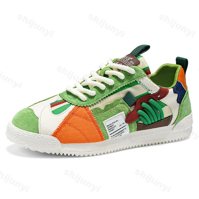Large Size Men's White Sneakers Autumn Comfortable Non Slip Running Shoes Luxury Soft Sole Fashion Lace Up Outdoor Casual Shoes