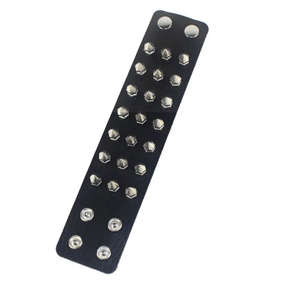 Vintage Leather Bracelets Punk Row Cuspidal Spikes Rivet Stud Wide Cuff PU Leather Punk Gothic Rock Unisex goth accessories