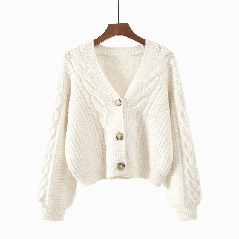 Autumn Winter Fashion Cardigan Sweater Women Knitted Coats Female Solid Long Sleeve Casual Knit Jacket Cardigans Tops Knitwear