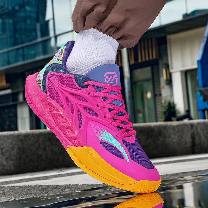 Men's Basketball Shoes Breathable Cushioning Non-Slip Wearable Runing Shoes Gym Training Athletic Basketball Sneakers for Men