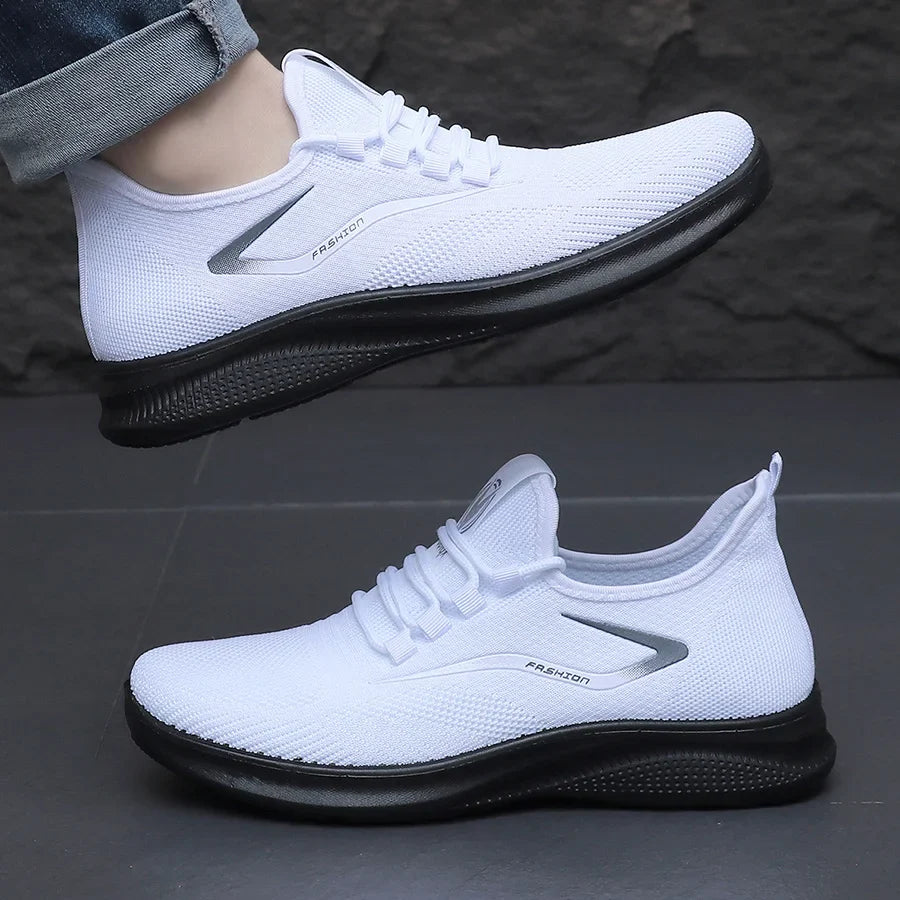 Men Comfort Knitted Loafer Sneakers 2026 New Arrival, Breathable Air Knit Upper Slip On Shoes