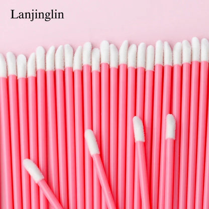 Lanjinglin 5/50 Pcs Lip Brush Reusable Makeup Brushes Lipstick Applicator Wands Eyelashes Extension Tool Beauty Accessories