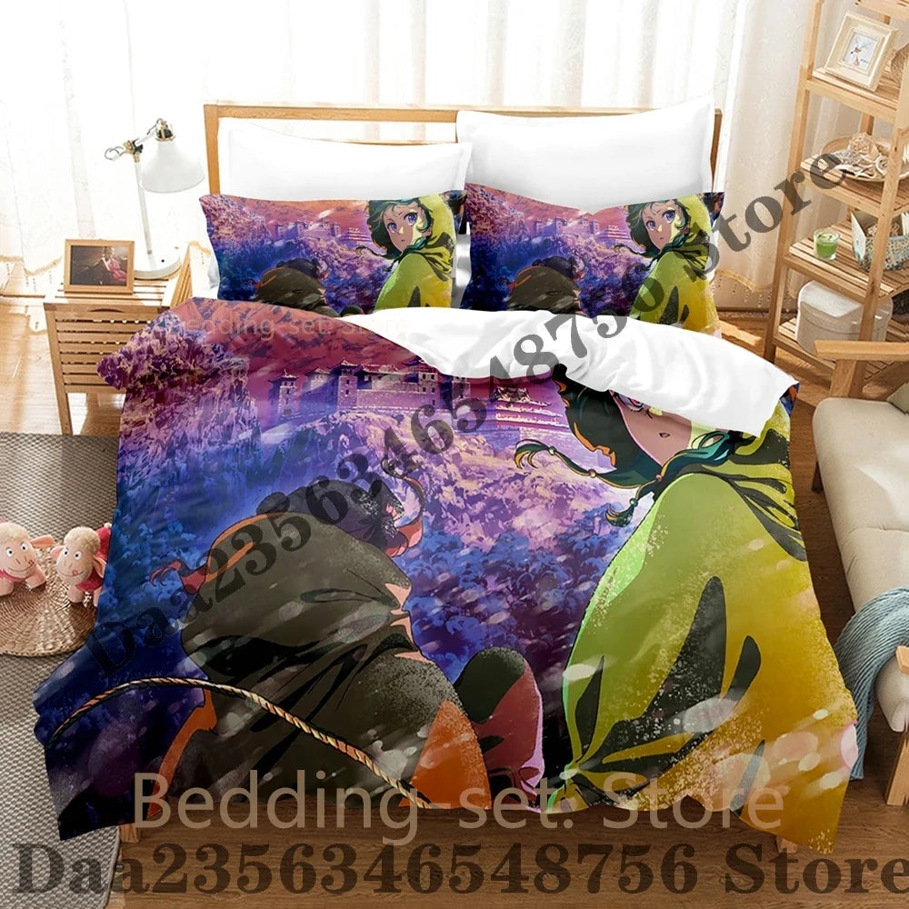 2026 The Apothecary Diaries Bedding Set Single Twin Full Queen King Size Bed Set Bedroom Duvetcover Sets Anime Bed Sheet Set