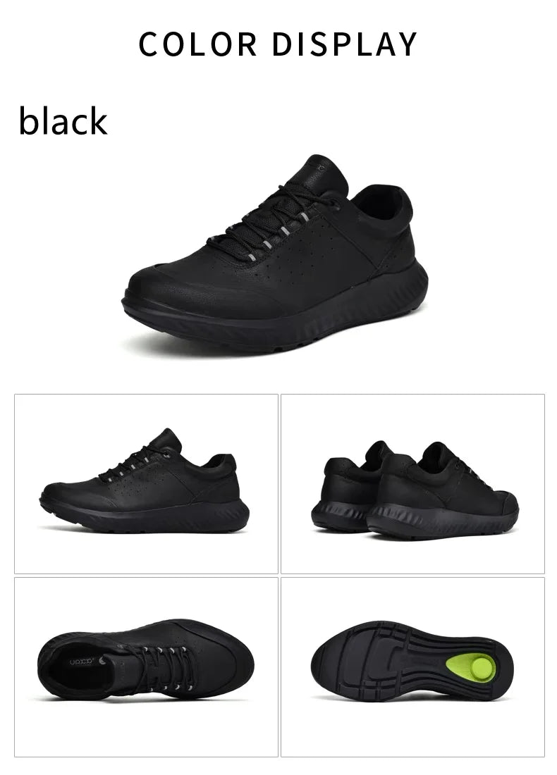 Men Shoes Autumn Winter Sports Casual Genuine Leather Soft Soled Outdoor Hiking Shoes Lightweight Breathable Non Slip Shoes Men