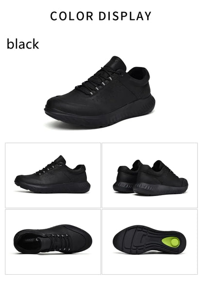 Men Shoes Autumn Winter Sports Casual Genuine Leather Soft Soled Outdoor Hiking Shoes Lightweight Breathable Non Slip Shoes Men