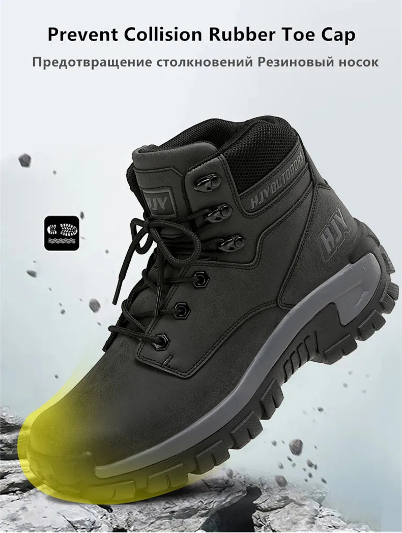 New Men's Boots Fashion Outdoor Boots Breathable Hiking Boots Autumn Shoes Sneakers Lightweight Non-slip Men Desert Ankle Boots