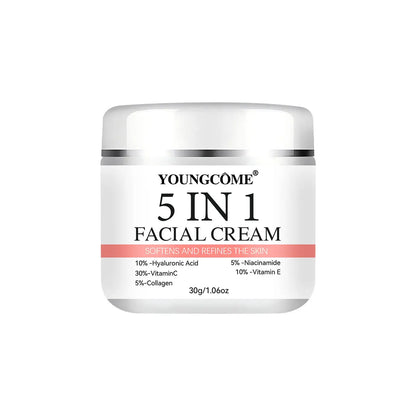 5 In 1 Fade fine lines Firming Face Serum Moisturizing brightning Vitamin C Hyaluronic Acid Facial Serum Shrink Pores Skin Care