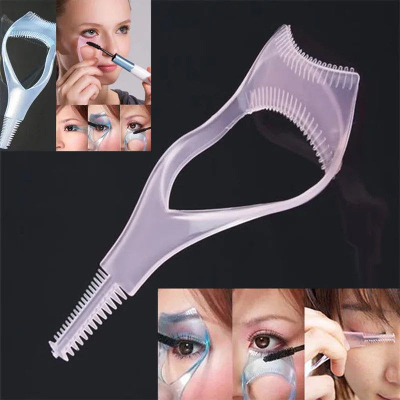 3 Pack Mascara Shield Guard Makeup Eyelash Applicator Cosmetic Mascara Guide Separator Upper Lower Lash Comb Helper Tool