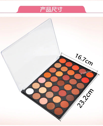 35 Color Eyeshadow Tray Daily Makeup Matte Lasting Nightclub Eyeshadow Pearl Fine Shimmer Waterproof Is Not Easy To Faint