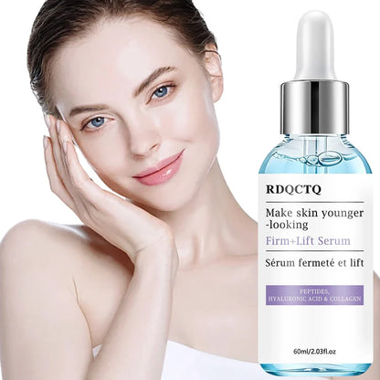 Face Serum with Peptides Hyaluronic Acid Collagen Hydrating Facial Treatment for Smooth Skin Texture & Elasticity Enhancement