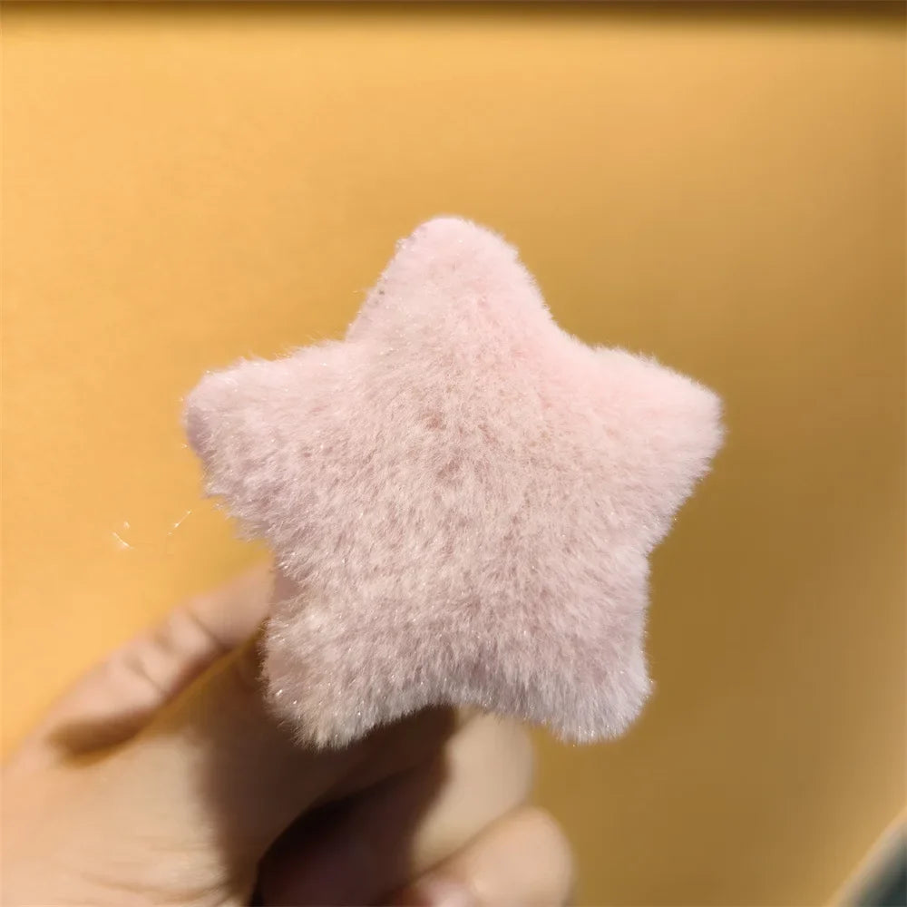 Autumn Winter Plush Star Shoelaces Charms for Sneakers Cute Furry Bone Shoe Decorations Charm DIY Detachable Shoes Accessories
