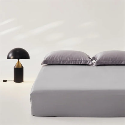 3pcs Set 100% Mulberry Silk Bed Sheet Set with 1pc Fitted Sheet and 2pcs Pillowcase Mattress Cover for Double King Queen Size