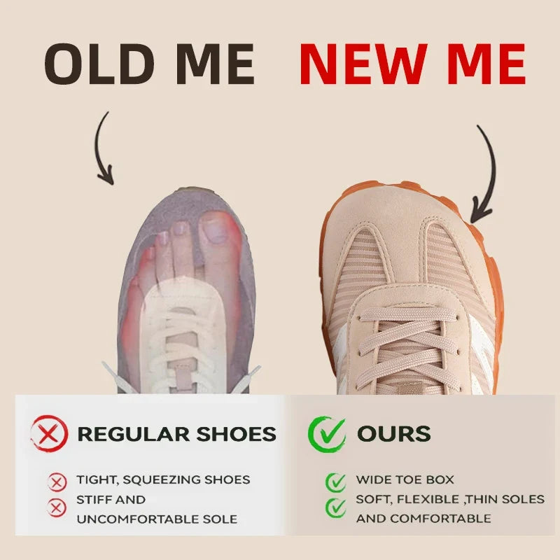 2026 New Men's Wide Shoes, Women's Outdoor Lightweight Running Sports Shoes,Scattered Soft Loose Minimalist Fashion Casual Shoes