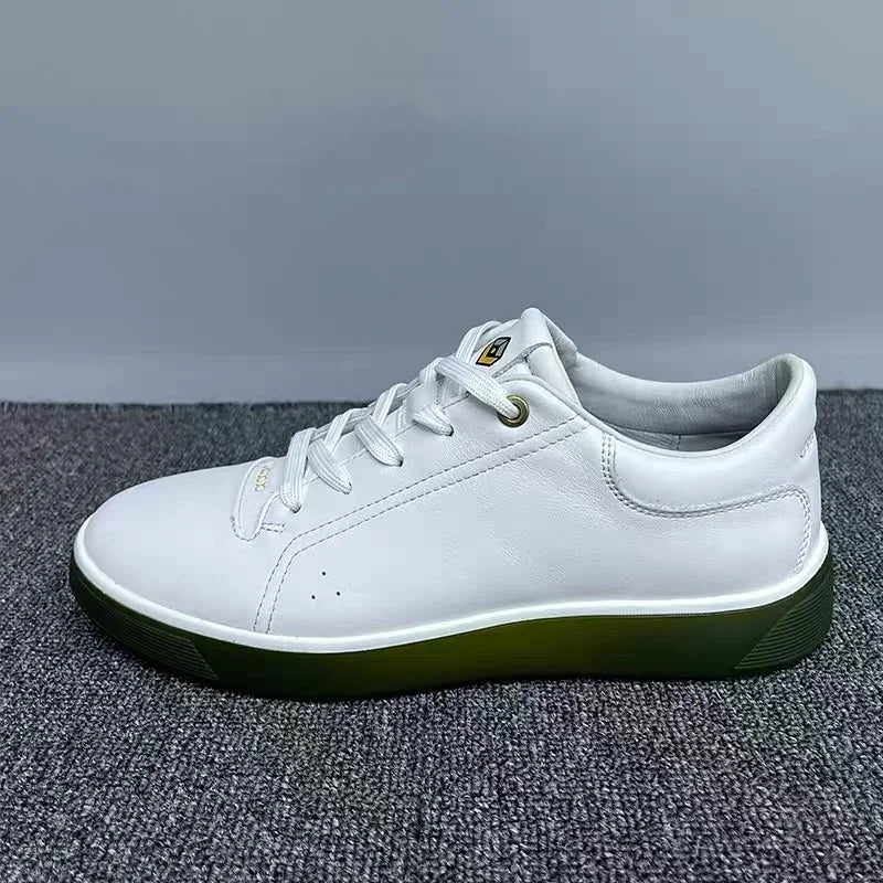 Fashion Genuine Leather Men Sneakers Breathable Comfort Classic Casual Shoes Mens Outdoor Walking Shoes Couple Footwear