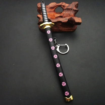 Mini Samurai Sword Keychain Anime Scabbard Key Ring Katana Buckle Key Chain for Men Women Cosplay Toy Jewelry Gift
