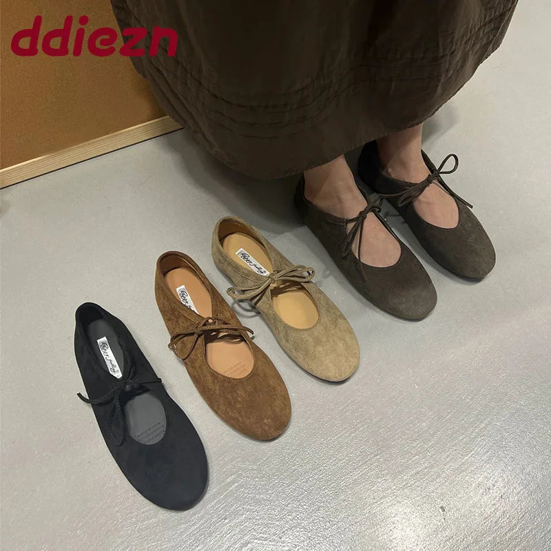 Fashion Butterfly-Knot  Women Flats With Shoes Casual Female Soft Footwear Round Toe Ladies Flats Slip On Shoes