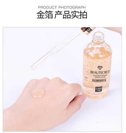 100ml 24k Gold Nicotinamide Facial Essence Hydrating and Moisturizing and Preventing Dryness Skin Hyaluronic Acid Face Serum
