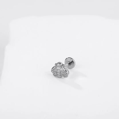 1Pc G23 Titanium Cartilage Stud Earrings for Women Lip Stud Labret Piercing Helix Daith Piercing Body Jewelry