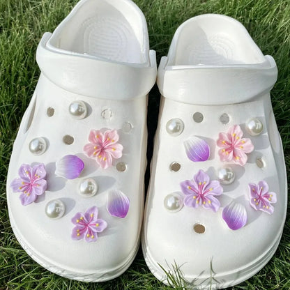 Hot Fashion Shoe Charms for Creative Branches and Flowers Clogs Shoe Buckle Cute Shoe Accessories Decoration for Girls Gift