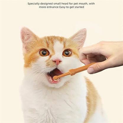 Teeth Whitening Dog Cat Silicone Soft Toothbrush Oral Care Puppy Toothbrush Toothpaste Pet Kit Teeth Cleaning Pet Supplies