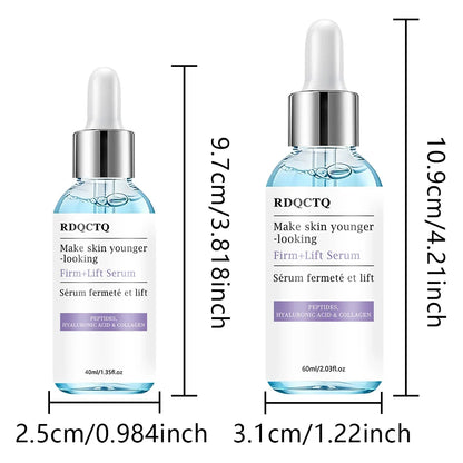 Face Serum with Peptides Hyaluronic Acid Collagen Hydrating Facial Treatment for Smooth Skin Texture & Elasticity Enhancement