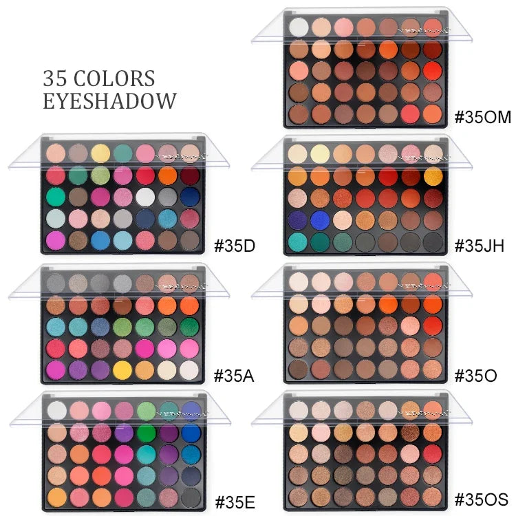 35 Color Eyeshadow Tray Daily Makeup Matte Lasting Nightclub Eyeshadow Pearl Fine Shimmer Waterproof Is Not Easy To Faint