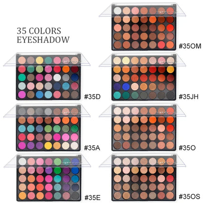 35 Color Eyeshadow Tray Daily Makeup Matte Lasting Nightclub Eyeshadow Pearl Fine Shimmer Waterproof Is Not Easy To Faint