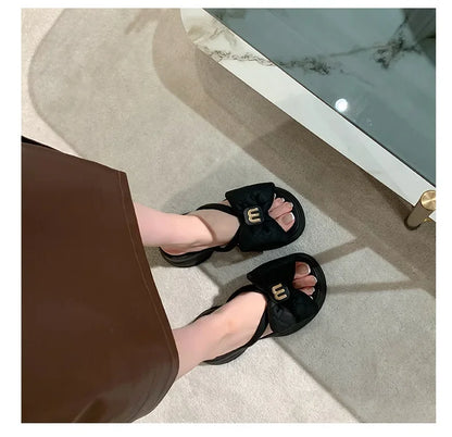 2024 summer New Fashion Women Shoes Slippers Comfortable Platform Shoe High Heels Leisure flower outdoor beach Slipper Women