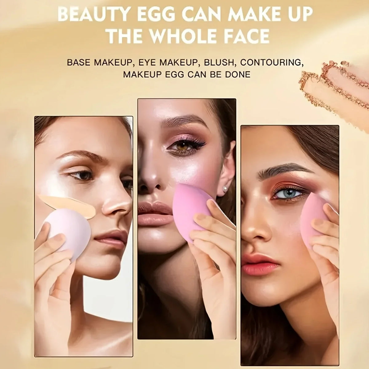 1pc Super Soft Makeup Sponge, Wet and Dry Use, Non-Latex Sponge Powder Puff, Suitable for Liquid Foundation, Cream, Powder