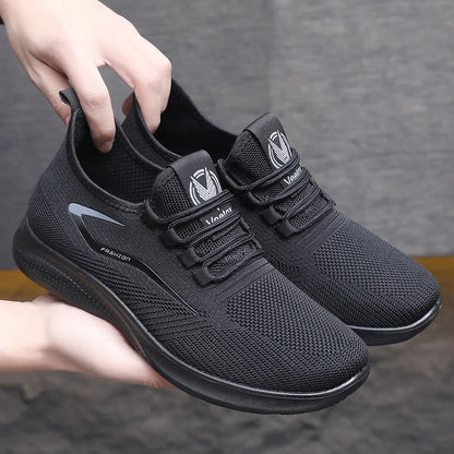Men Comfort Knitted Loafer Sneakers 2026 New Arrival, Breathable Air Knit Upper Slip On Shoes