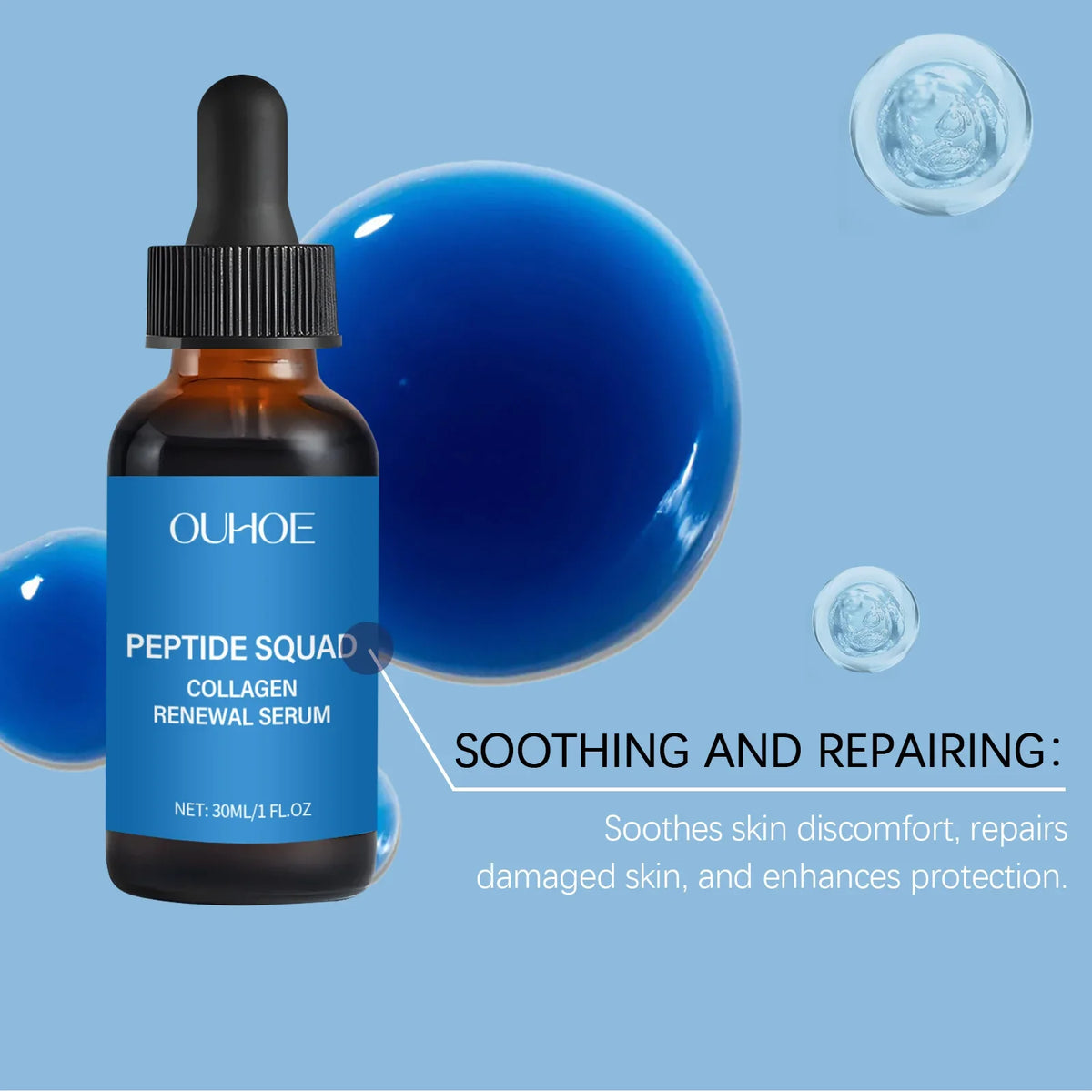 Collagen Polypeptide Essence Fade Fine Lines Lifting Firming Moisturizing Skin Care Tightening Skin Nourishing Facial Serum
