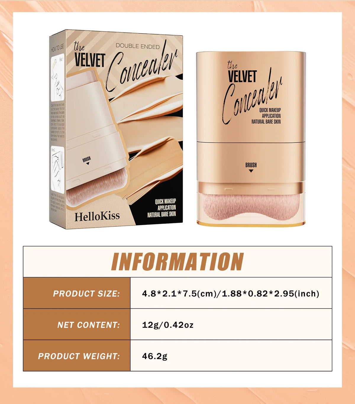 Face Foundation Contour Stick Long-wear Lightweight Brighten Stick Face Concealer Blemish Contouring Beauty Makeup