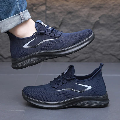 Men Comfort Knitted Loafer Sneakers 2026 New Arrival, Breathable Air Knit Upper Slip On Shoes