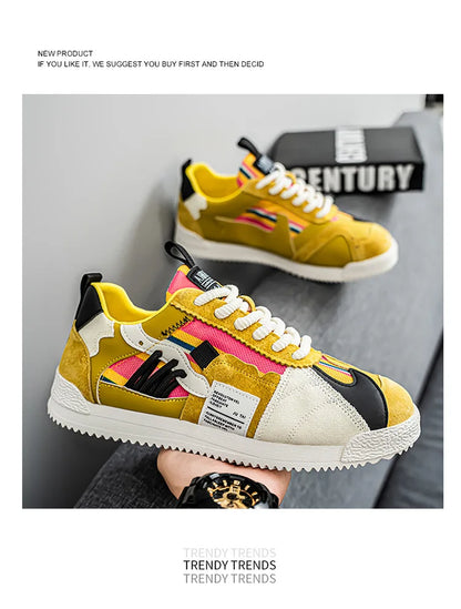 Large Size Men's White Sneakers Autumn Comfortable Non Slip Running Shoes Luxury Soft Sole Fashion Lace Up Outdoor Casual Shoes