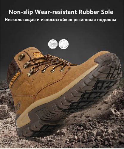 New Men's Boots Fashion Outdoor Boots Breathable Hiking Boots Autumn Shoes Sneakers Lightweight Non-slip Men Desert Ankle Boots