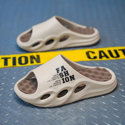 Men Fashion Massage Slippers Indoor/Outdoor Sandals Beach Flip Flop Thick Sole Male Slides Summer Non-Slip Men Shower Slippers