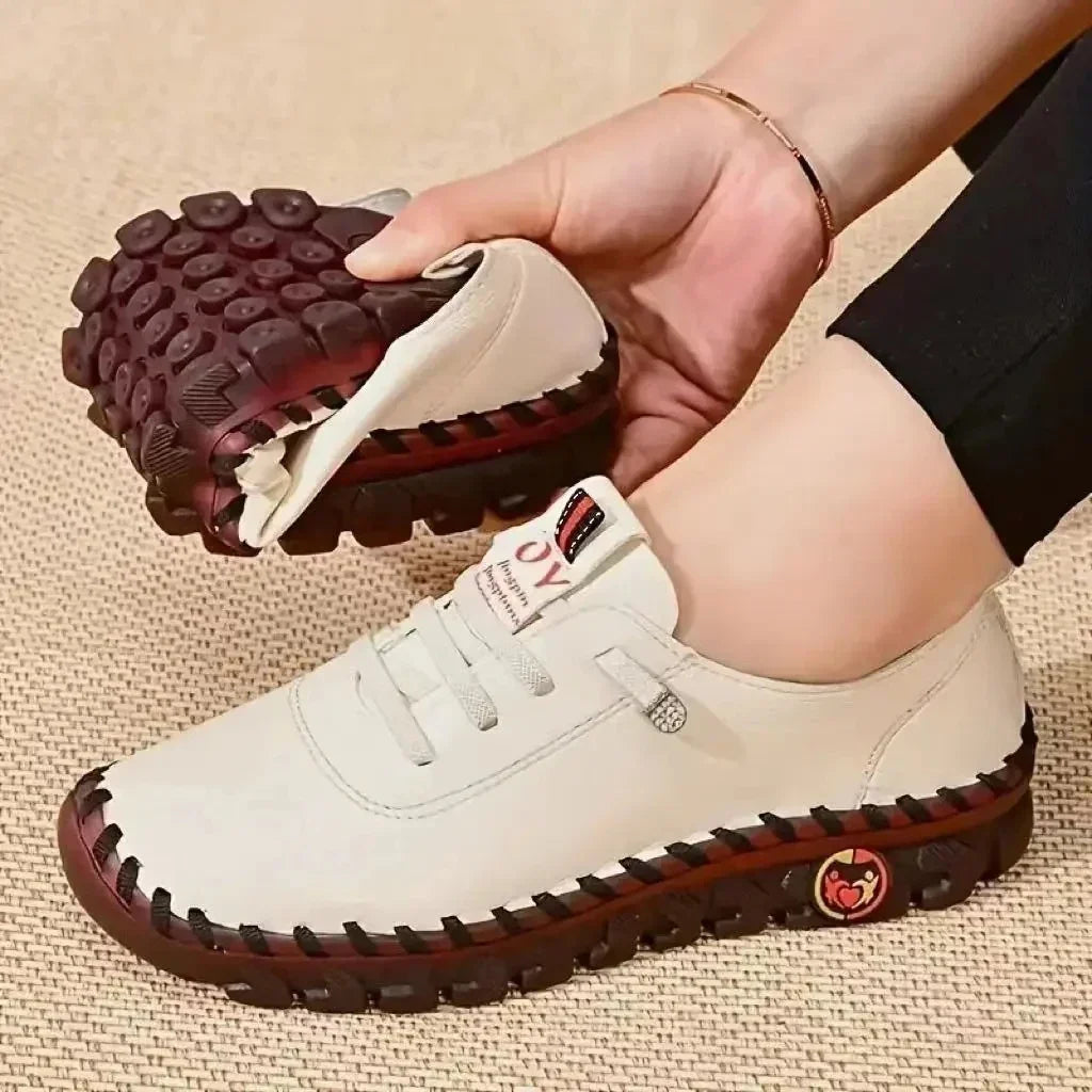 Sneakers Women's Shoes Loafers Lace Up Leather Flat New Spring Casual comfortable Mom Shoe Mujer Zapatos Chaussure Femme