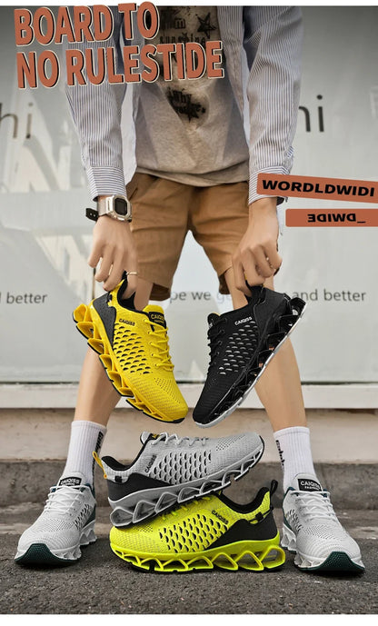 Casual Sneakers Mens Shock-absorb Running Shoes Lightweight Breathable Sports Shoes for Men 2026 New Trendy Gym Trainers for Man