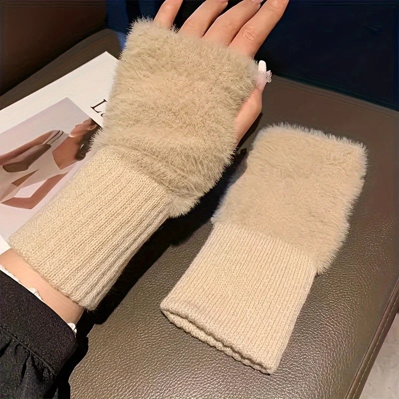 Hand Washable Fingerless Gloves for Women: Comfortable Soft Warm Design, Fashionable Winter Gloves for Cold Weather & Casual Use