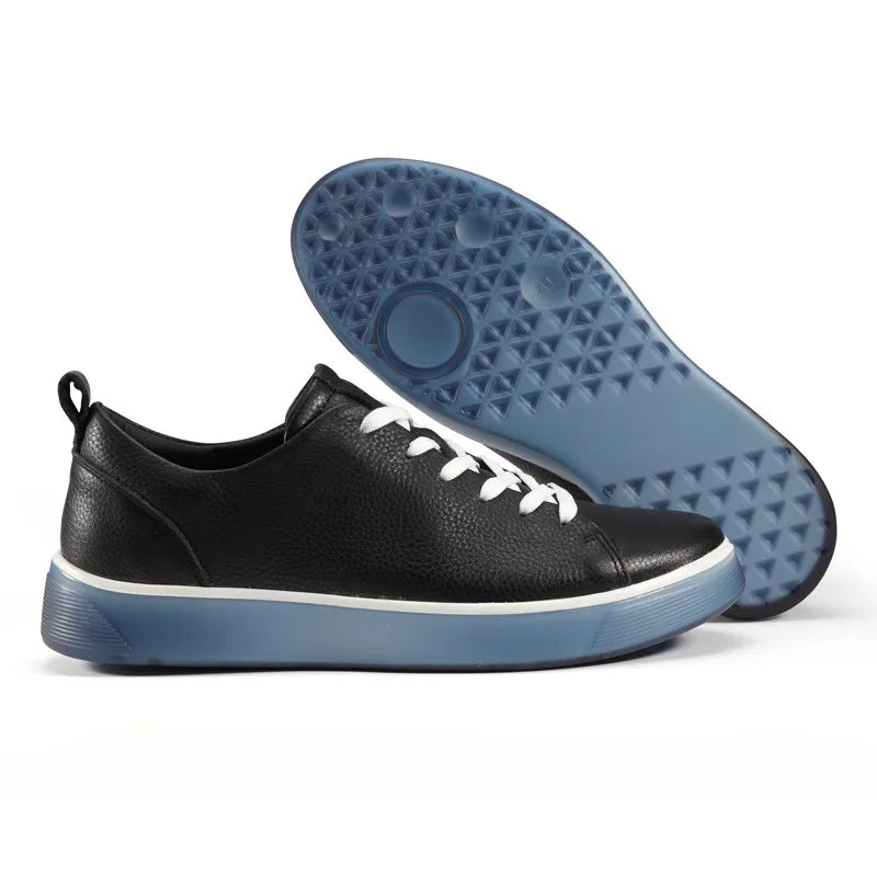 Men Casual Leather Shoes, Business Genuine Leather Shoes Men Thick-soled Sports White Versatile Board Shoes