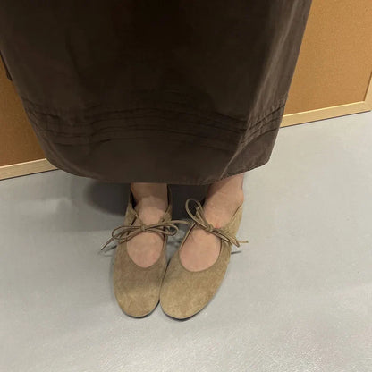 Fashion Butterfly-Knot  Women Flats With Shoes Casual Female Soft Footwear Round Toe Ladies Flats Slip On Shoes