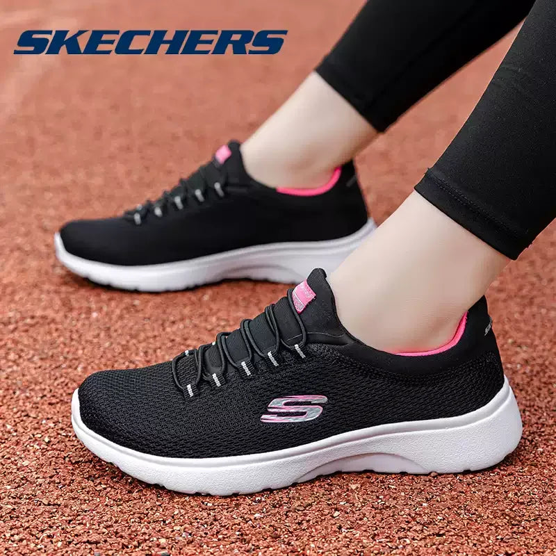 Skechers Women's Spring Shoes, Breathable Mesh Athletic Sneakers, Lightweight Running Shoes with Soft Soles 12980-GYPK