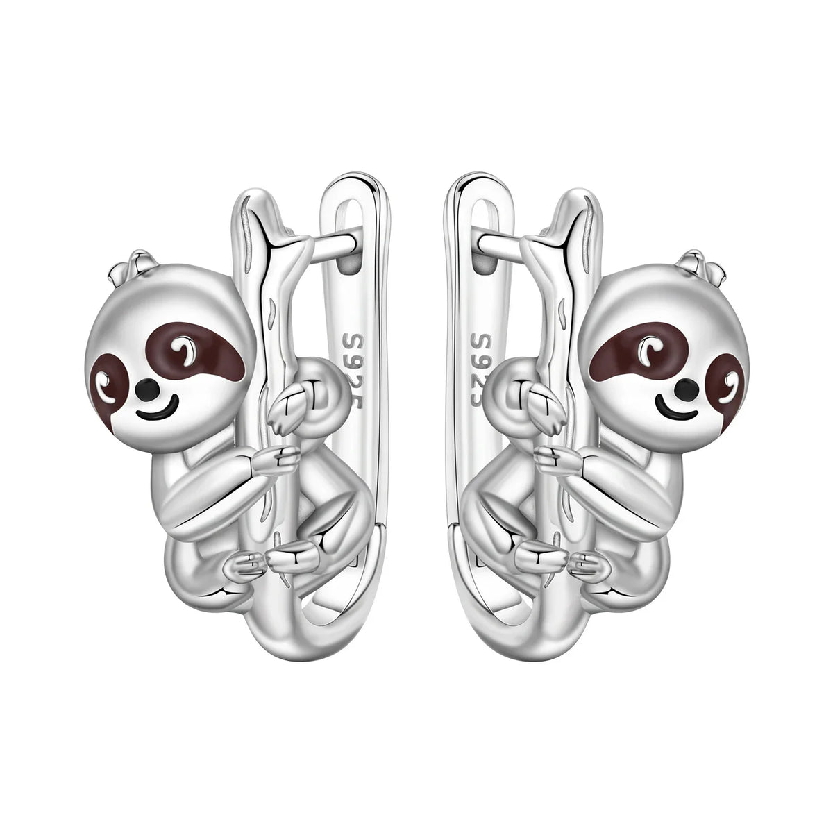 925 Sterling Silver Cute Lazy Cat Animal Pet Earrings Jewelry Hoop Earrings For Women Jewelry Birthday Party Fine Gifts