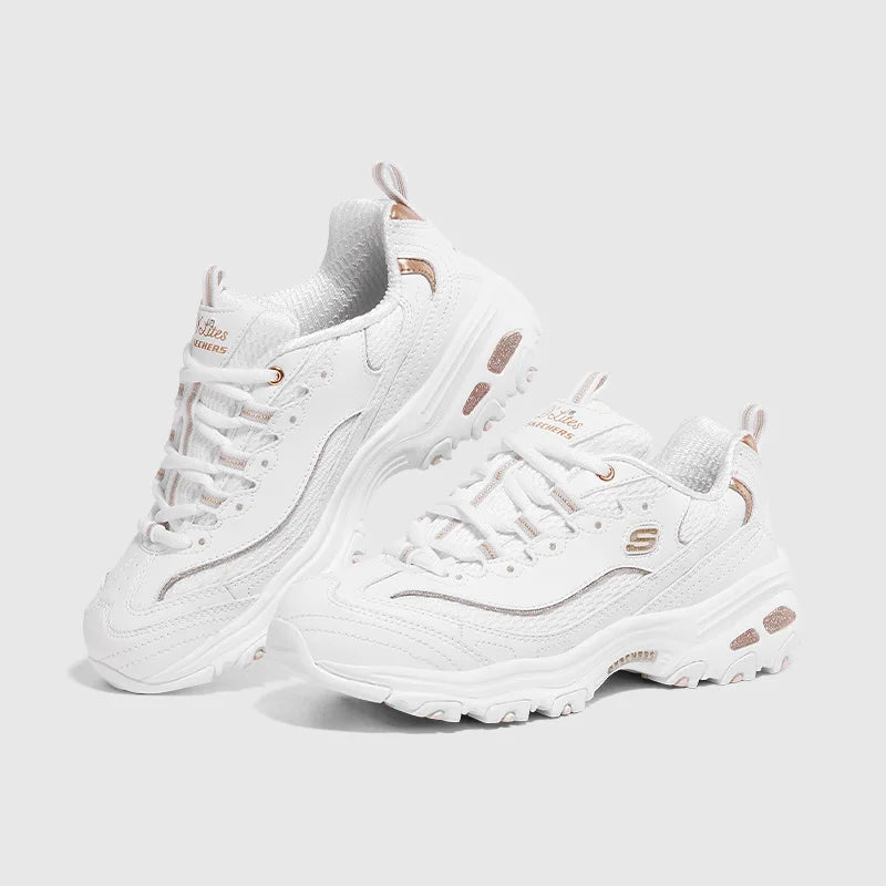 Skechers Shoes for Women D‘LITES Classic Dad Shoes Casual Comfortable Breathable Female Chunky Sneakers skerchers para mujeres