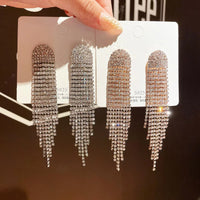 2PC Women's Fashion Copper Claw Chain Long Tassel Earrings Outdoor Travel Carnival Banquet Party Holiday Dressing Gift-233