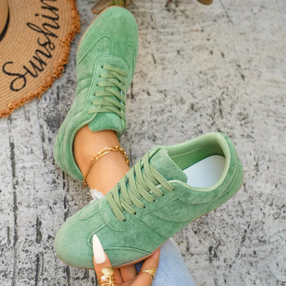 Women's Casual Flat-soled Non-slip Wear-resistant Sport Shoes Spring Autumn Round-toe Soft and Comfortable Women Single Shoes