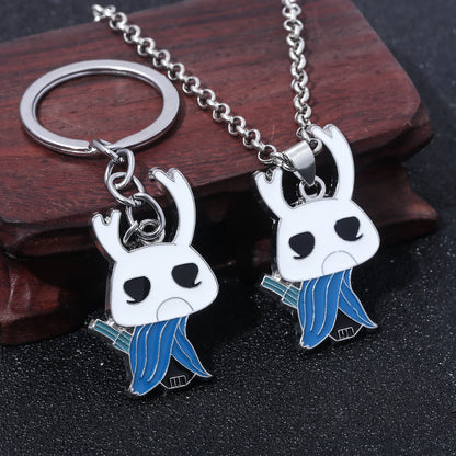 Game Hollow Knight Keychain The Grimm Theater Master Metal Keychain Pendant Game Peripheral Jewelry Unisex Keychain Pendant