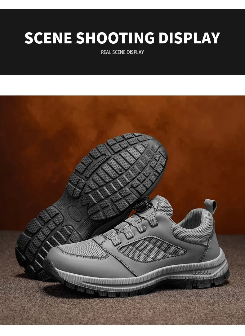 Men'S Spring And Autumn Sports Shoes Rotating Buckle Comfortable And Non Slip Hiking Sports Shoes Plus Size Men'S Shoes 39-48