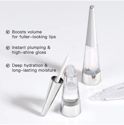 Lakerain Instant Lip Plumper Gloss Oil Lip Long-Lasting Moisturizer Volume Boosting Lip Oil Volumizing & Hydrating Non-Dry Plump